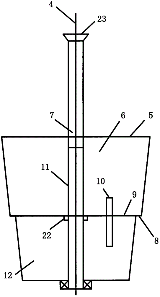 String-type vertical greening planting device