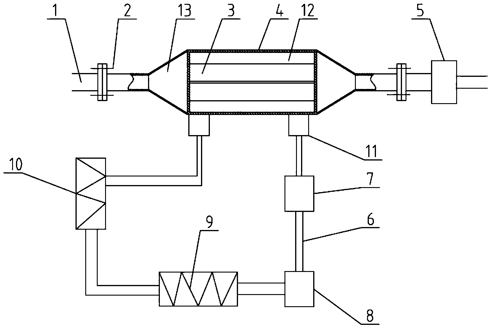 Automobile exhaust heating device