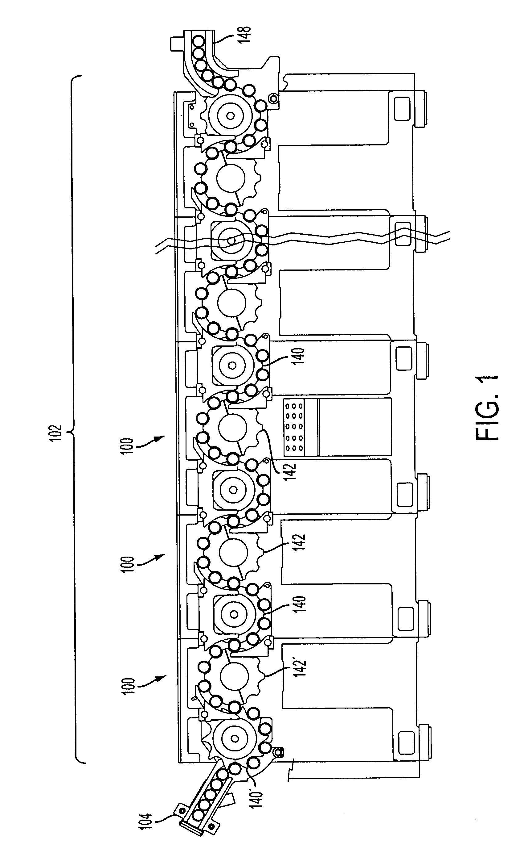 Quick change over apparatus for machine line