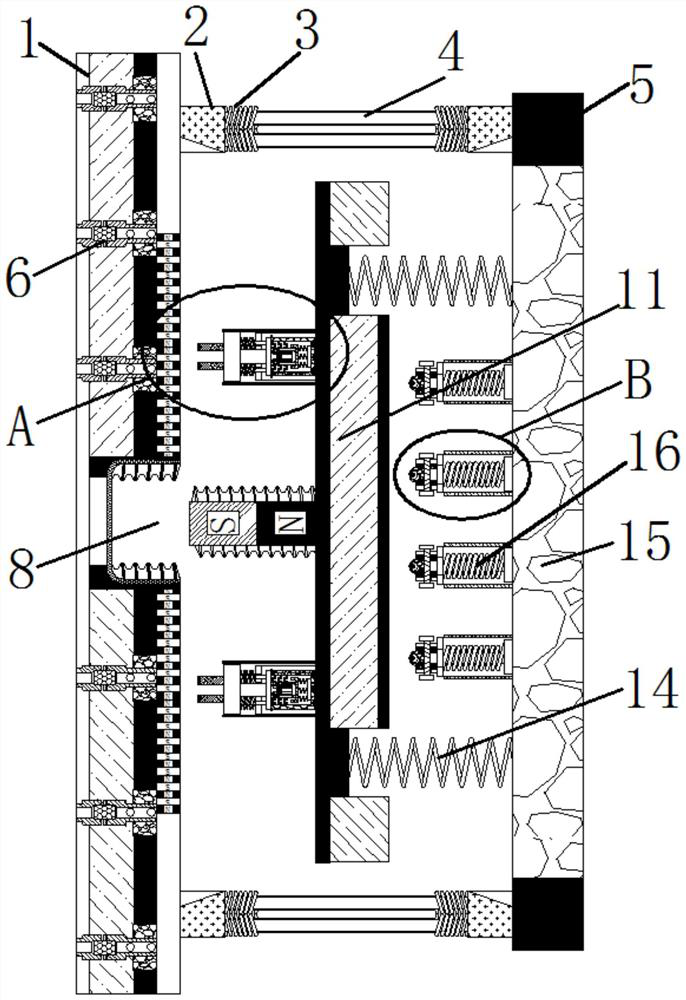 New energy charging pile for realizing collision early warning based on magnetic induction