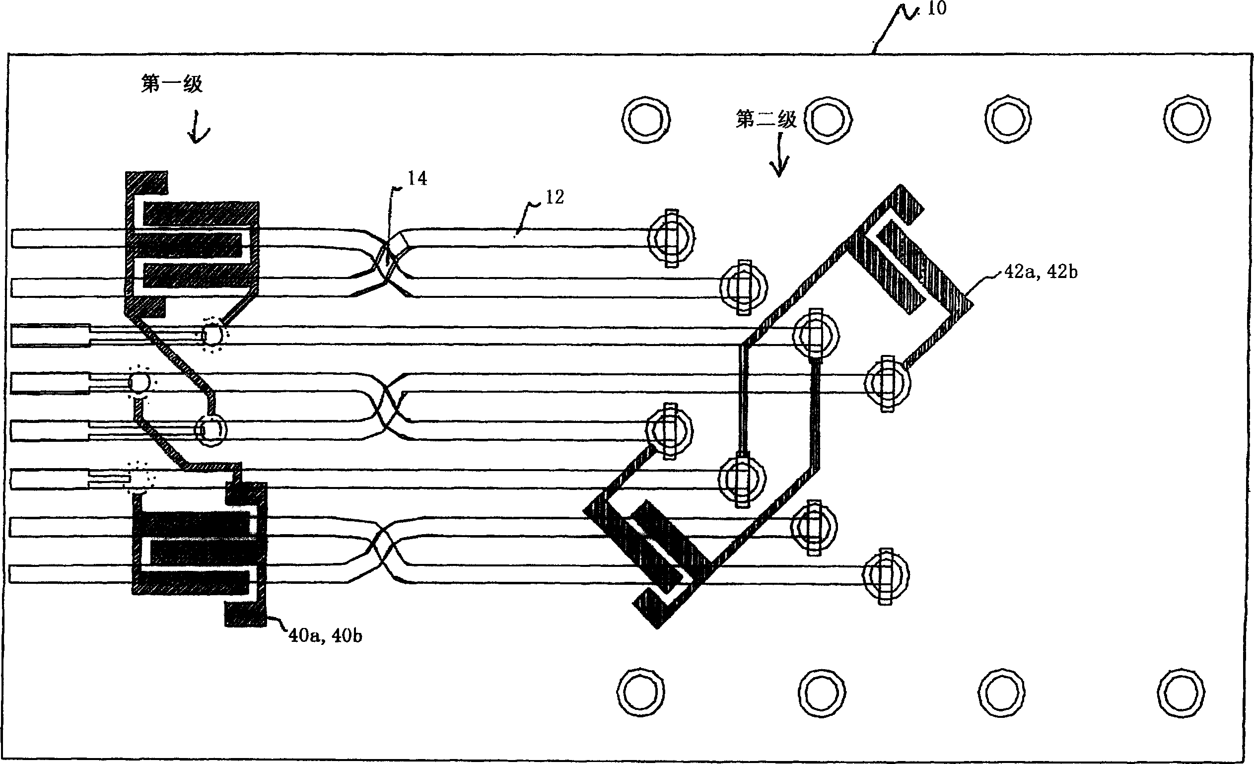 Near-end crosstalk compensation at multi-stages