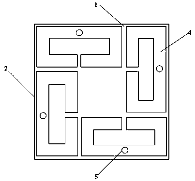 A tri-frequency polarization insensitive electromagnetic energy harvesting structural unit and harvesting surface