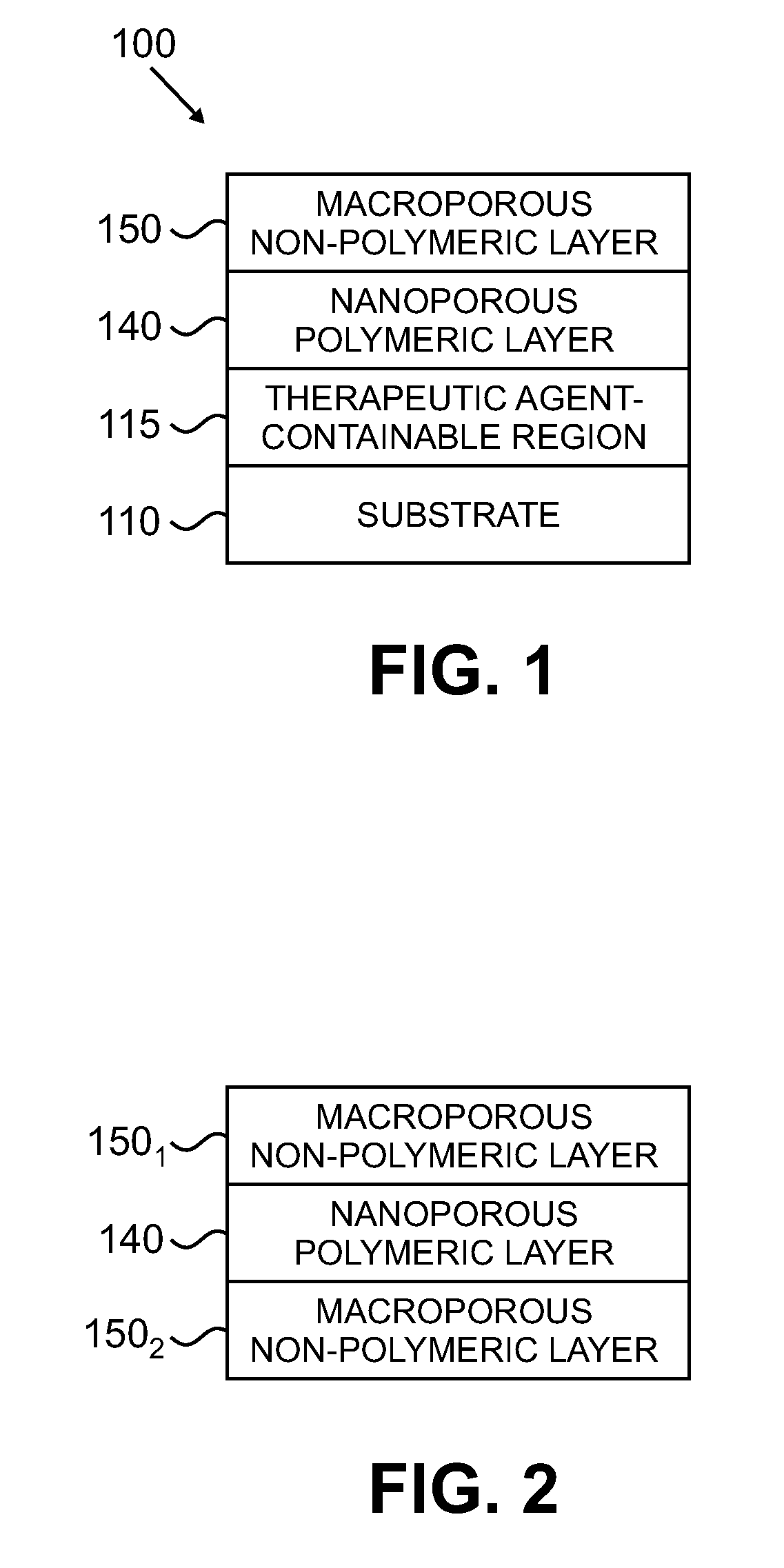 Medical devices having polymeric nanoporous coatings for controlled therapeutic agent delivery and a nonpolymeric macroporous protective layer