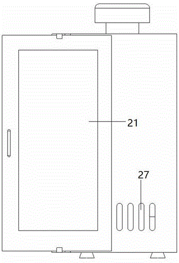 Power switch cabinet with directional fire extinguishing function