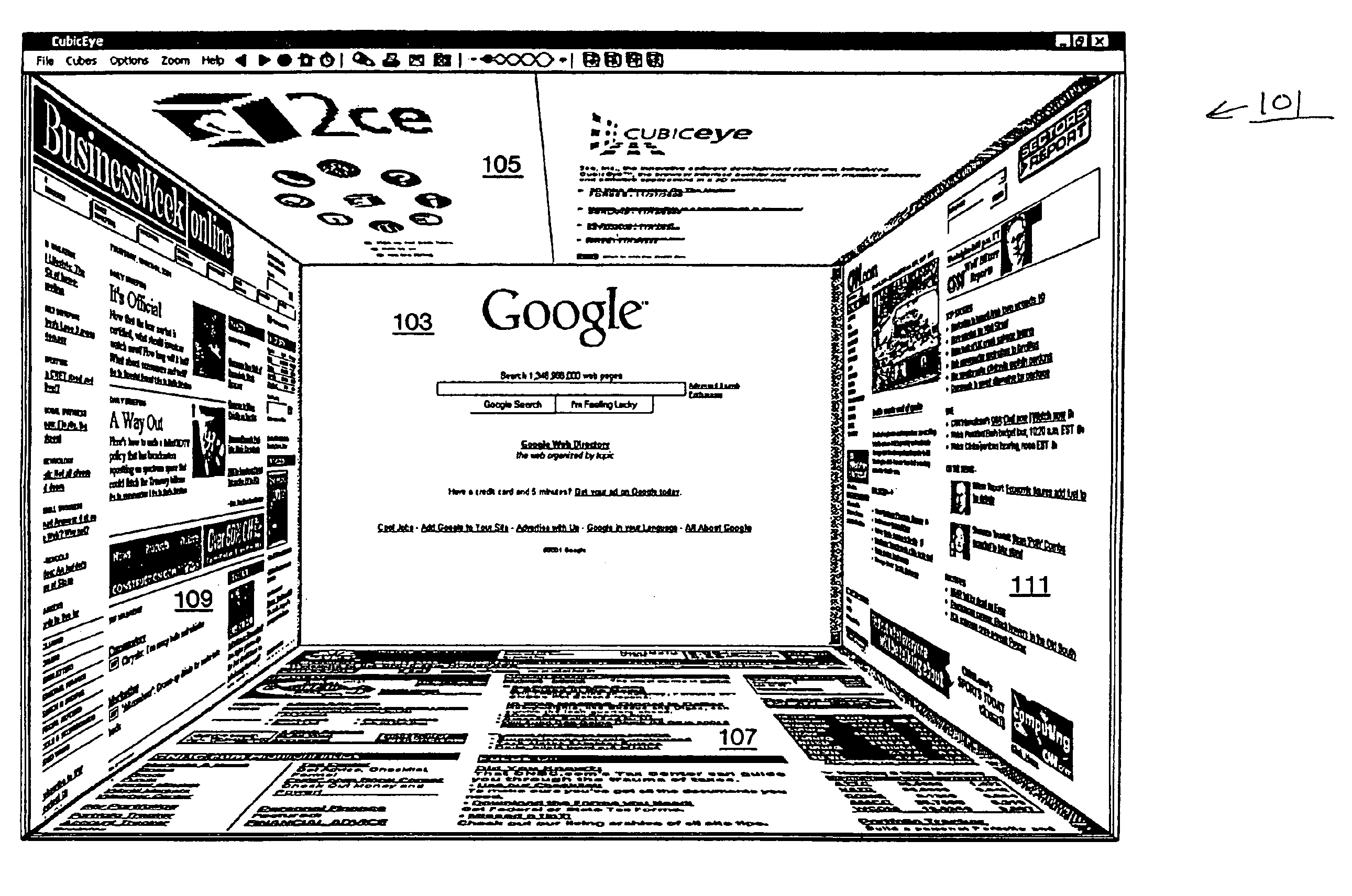 Display method and apparatus for facilitating interaction with Web sites