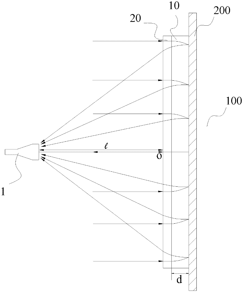 Feed-forward type satellite television antenna and satellite television receiving system