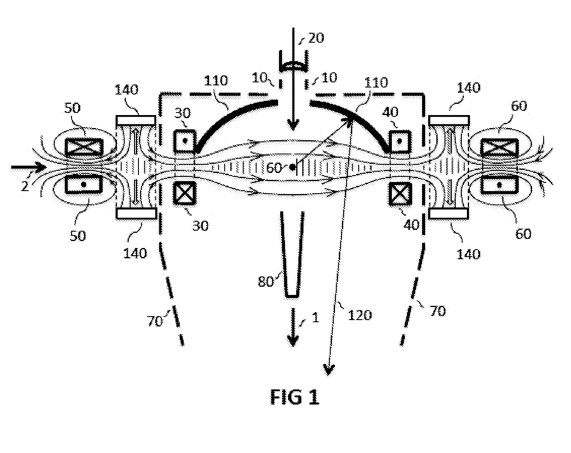 Extreme ultraviolet source with dual magnetic cusp particle catchers