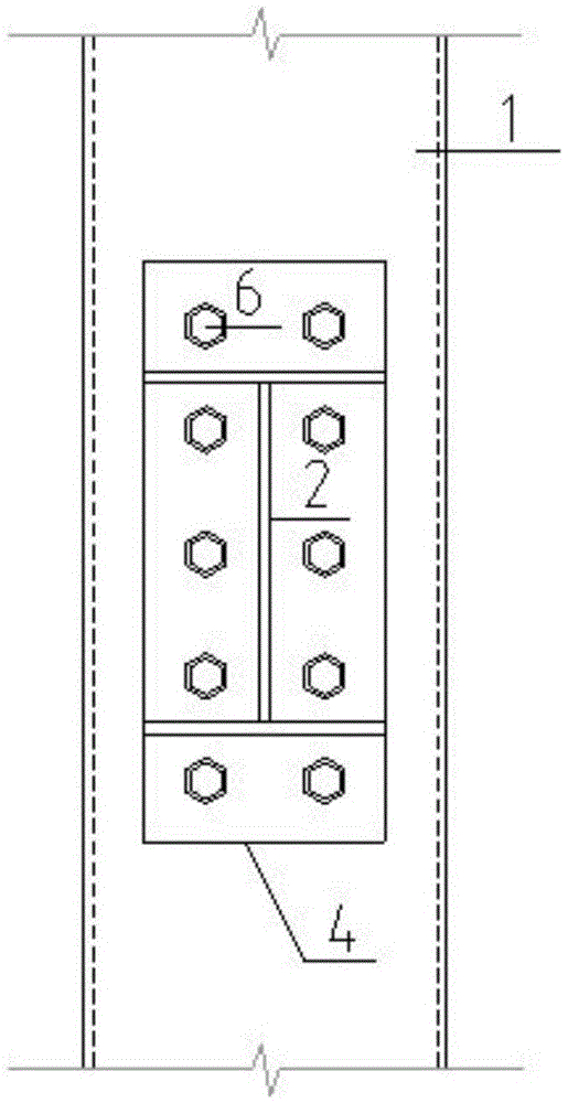 One-way bolt connection node between rectangular steel pipe concrete column and H-type girders