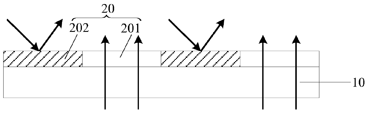 Light-emitting side substrate of mirror display device, preparation method thereof, and mirror display device