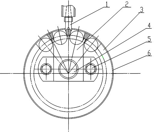 Cylindrical roll bearing solid retainer stamp assembling mould