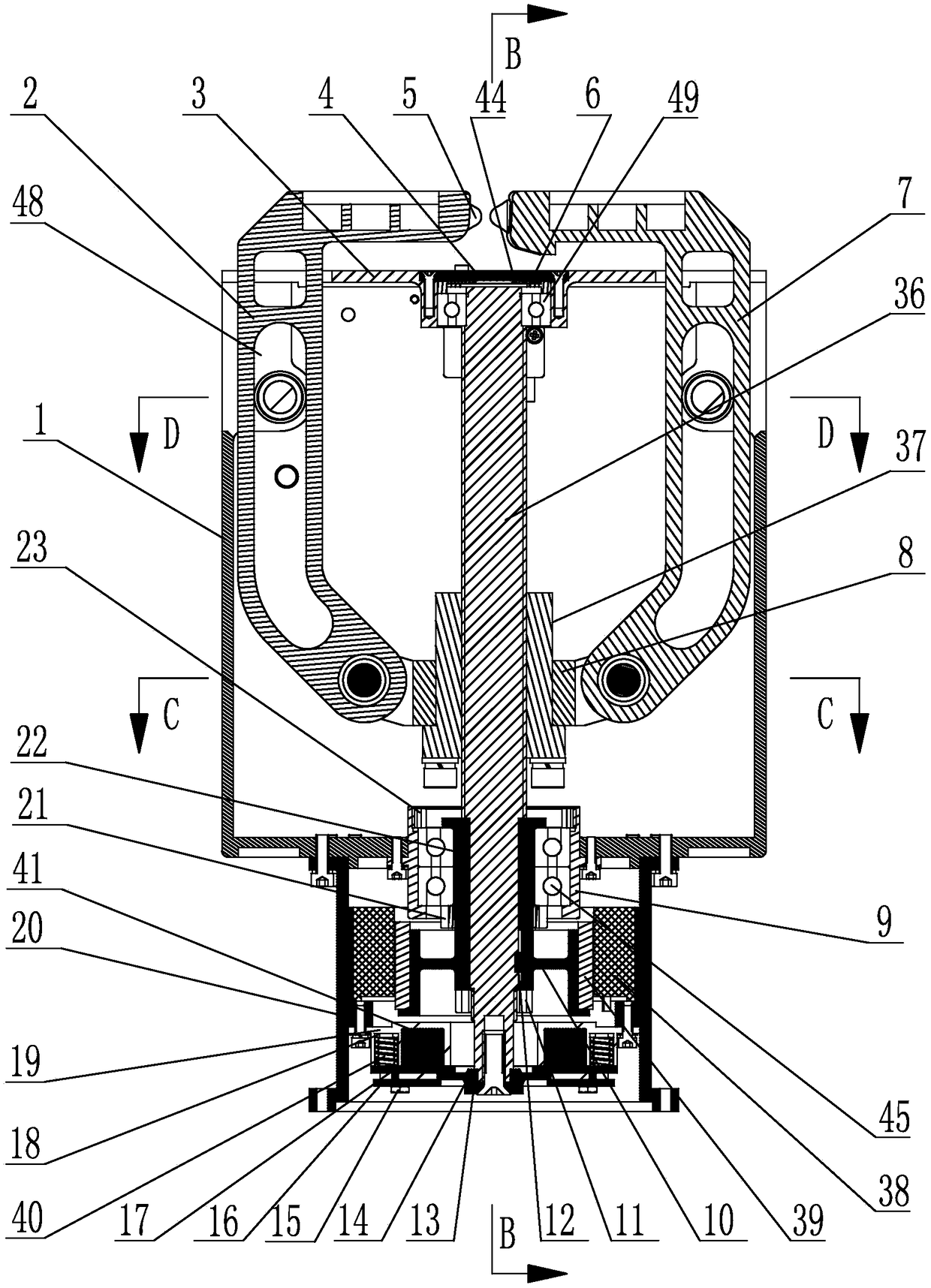 A non-cooperative target satellite-rocket docking ring capturing mechanism and a capture method thereof