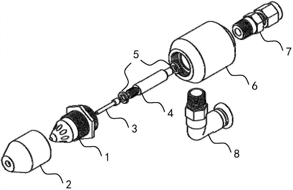 Carbon dioxide snowflake cleaning nozzle device