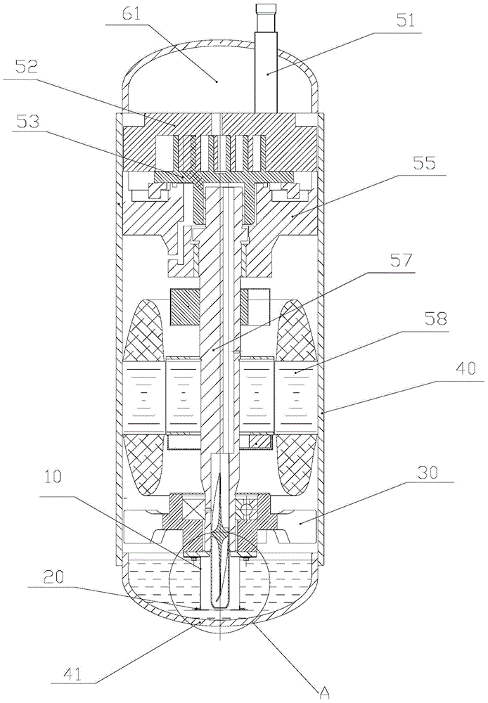 Combined filter screen and compressor with same