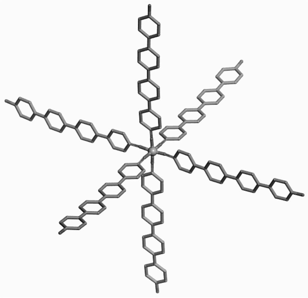 Metal organic coordination nanometer material, preparation method, use method and sensor