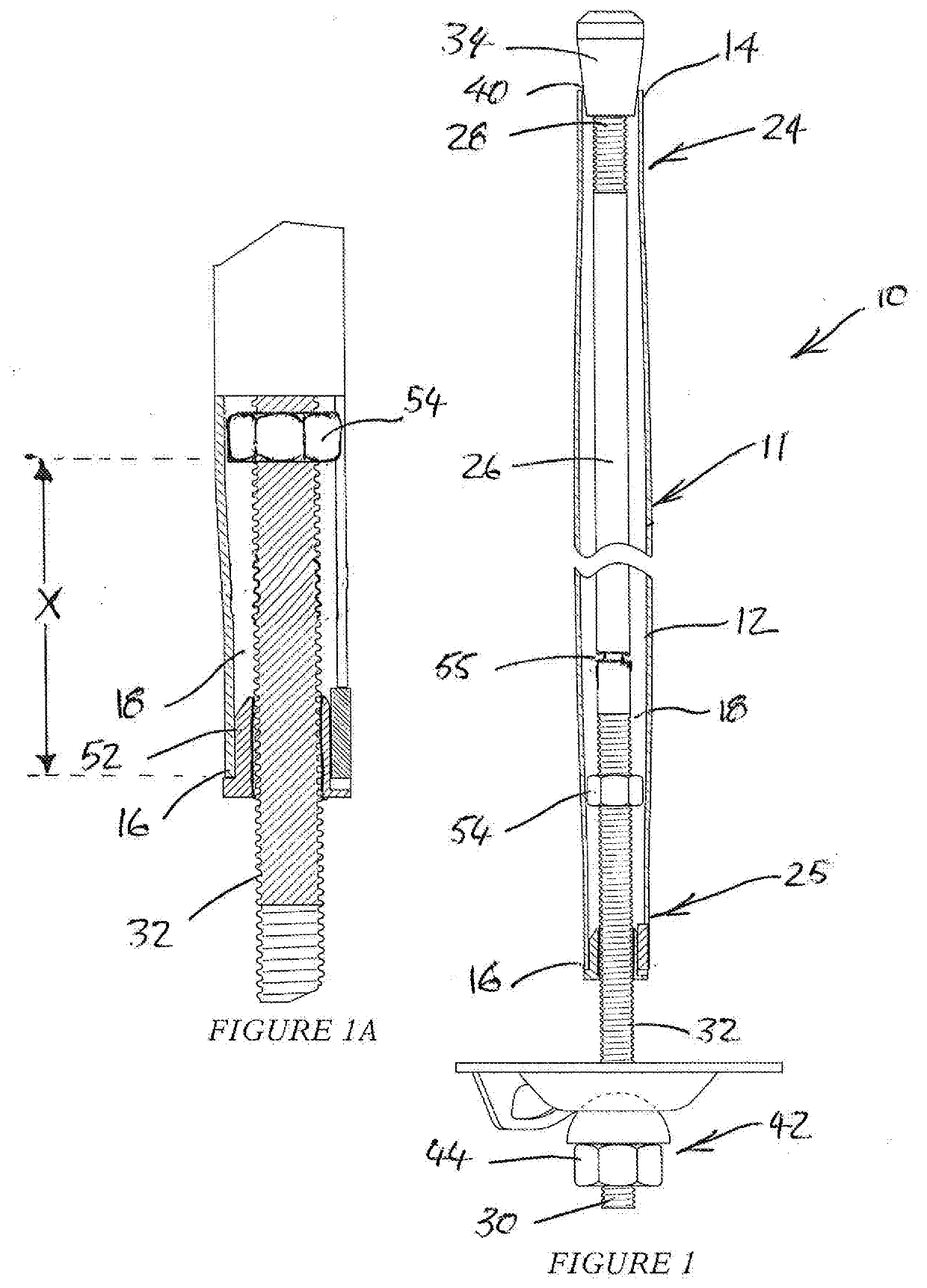 Rock bolt assembly with failure arrestor