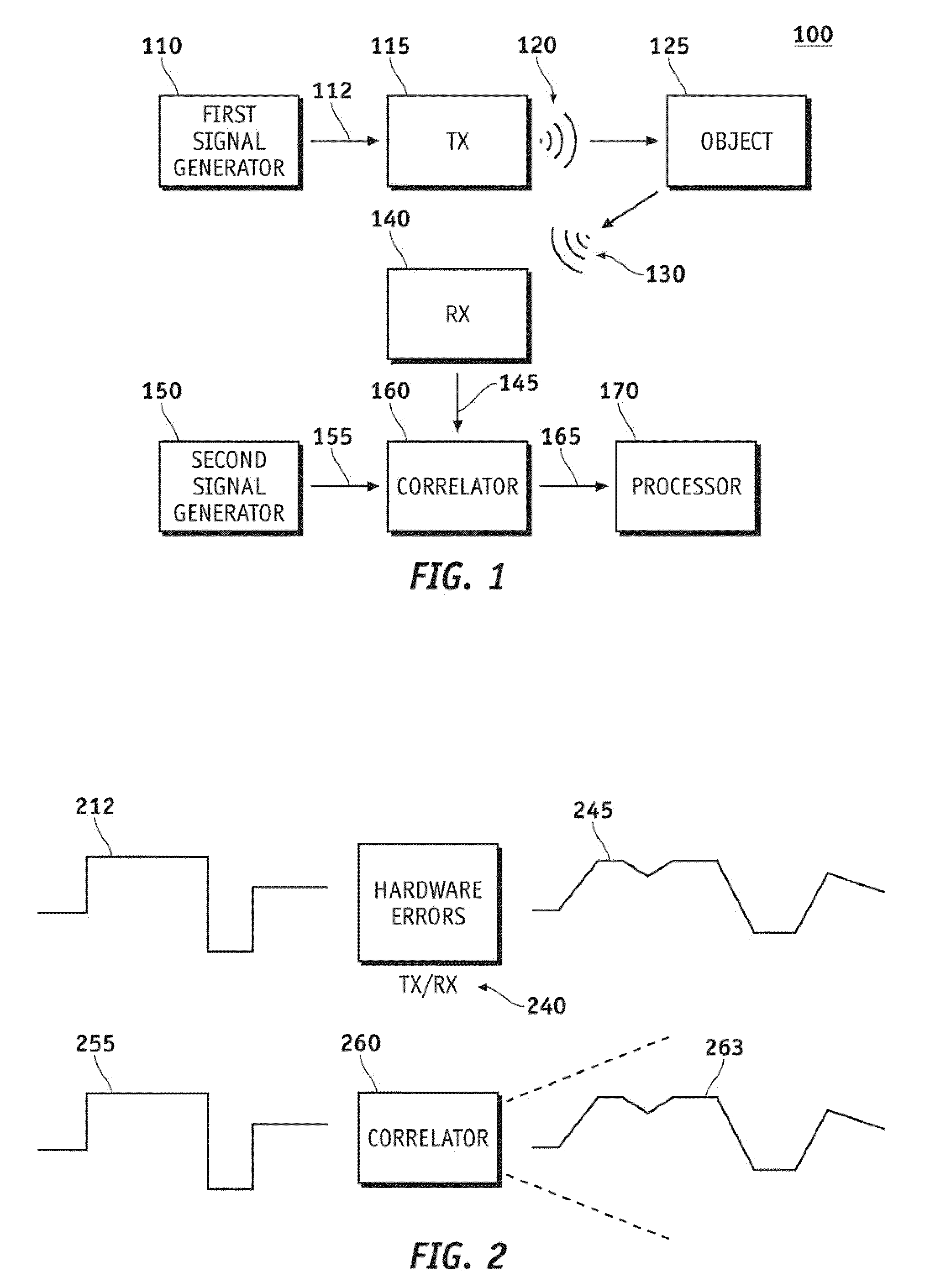 Hardware compensating pulse compression filter system and method