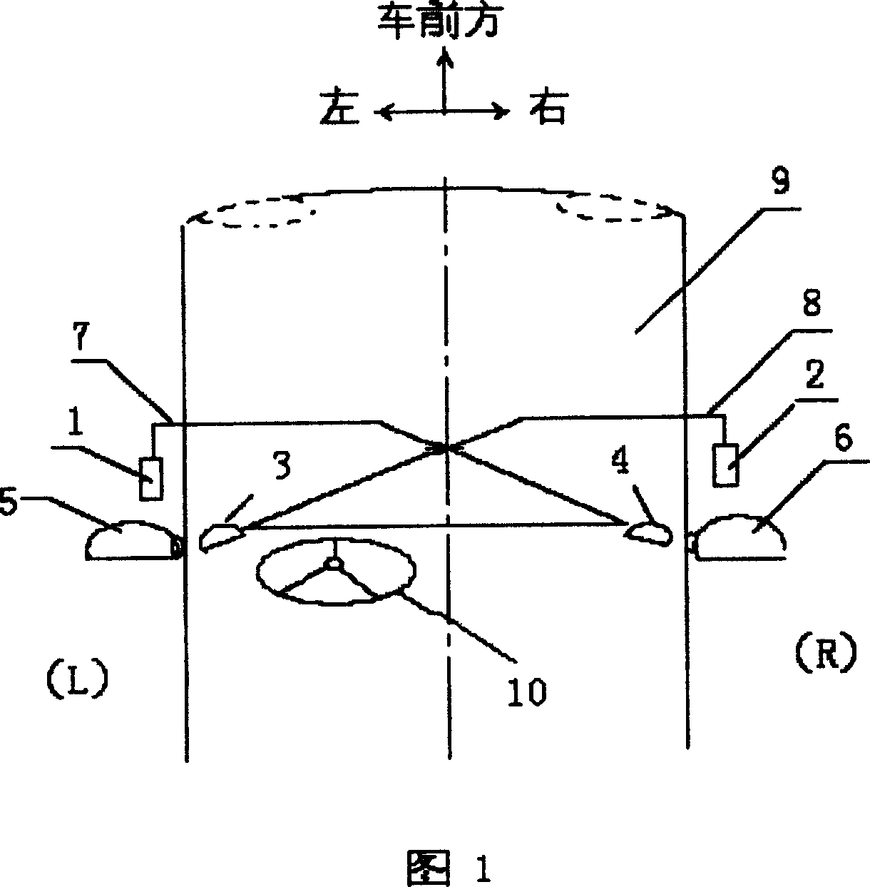 Mirrors for displaying left and right side image of motor vehicle when backing