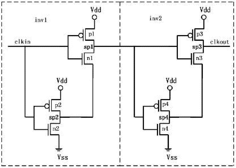 Reinforcement circuit for long distance transmission driver, and clock line long distance transmission circuit