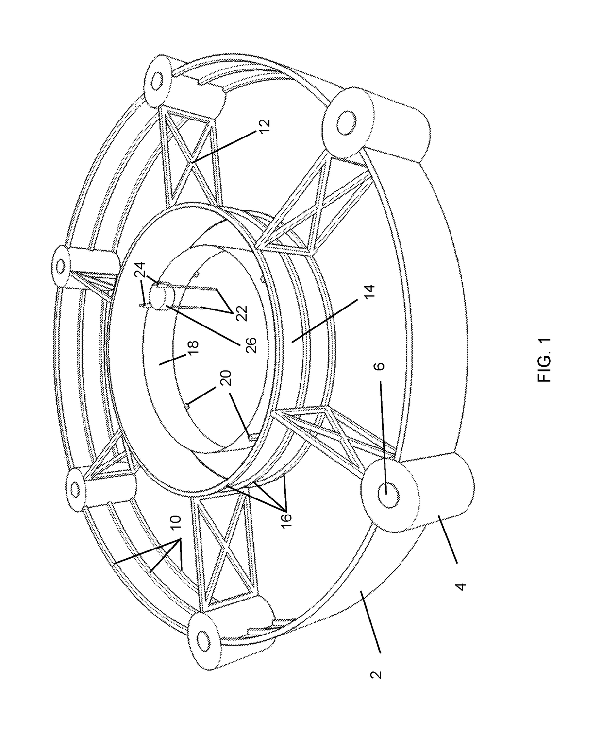 Floating evaporation pan with adjustable freeboard and surrounding wave-guard