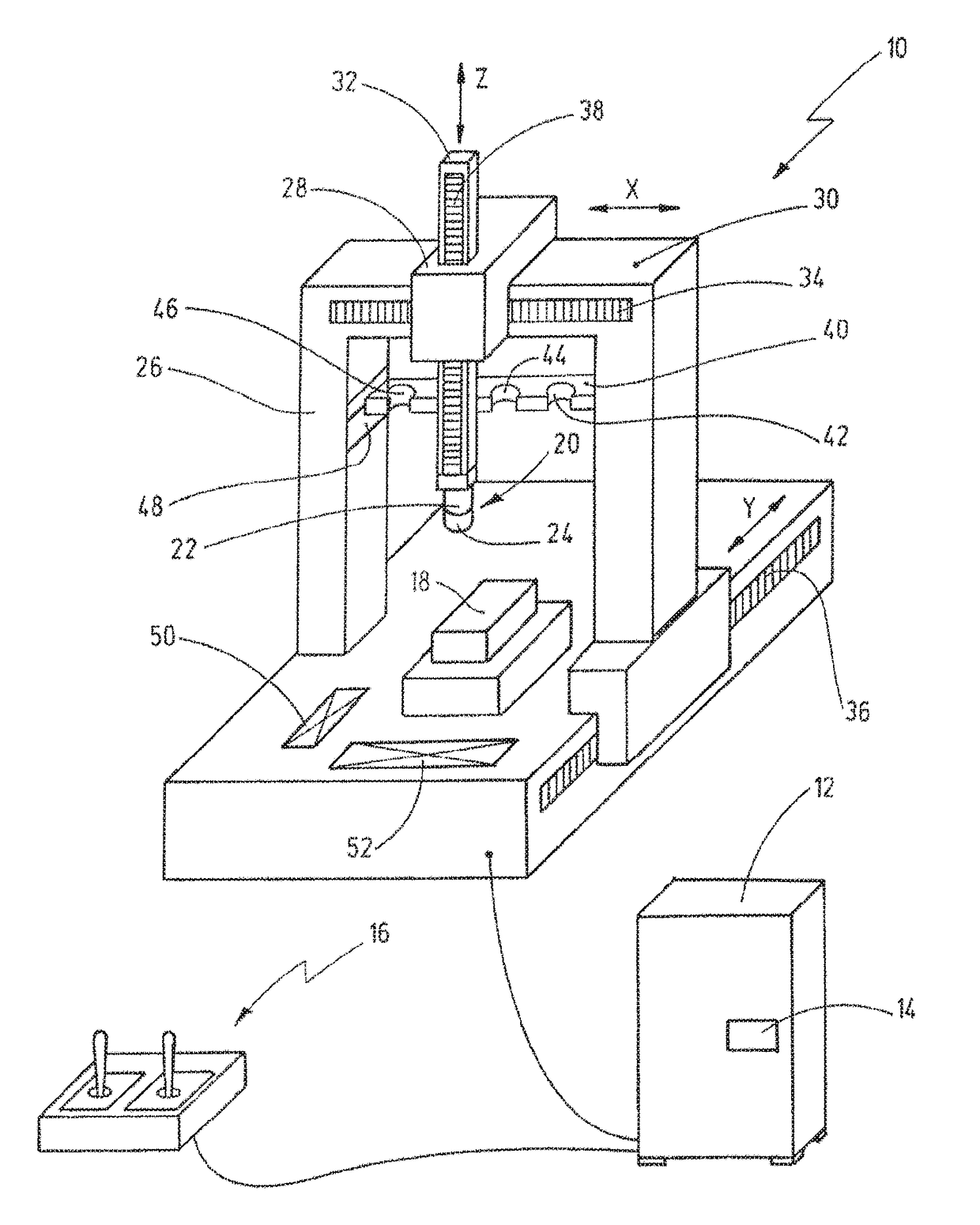 Incident-light illumination for a variable working distance