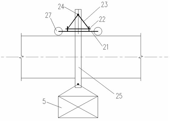 Hanger articulated bridge inspection vehicle