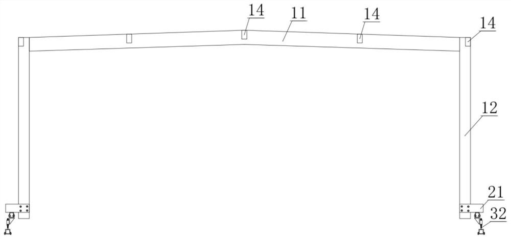 Construction method for skylight fixing frame