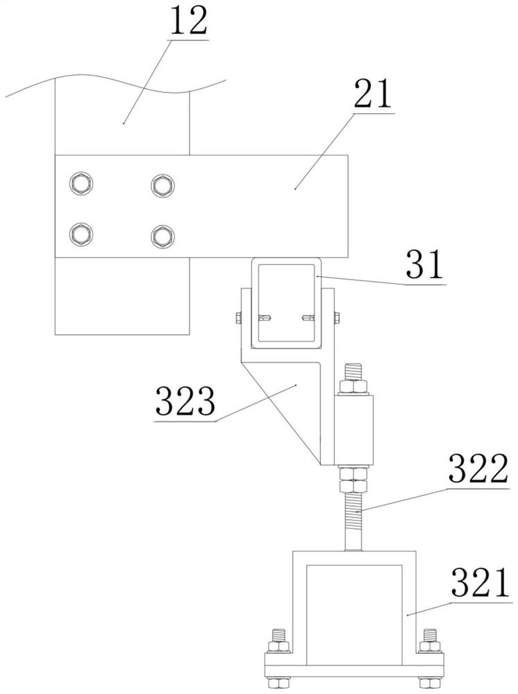 Construction method for skylight fixing frame