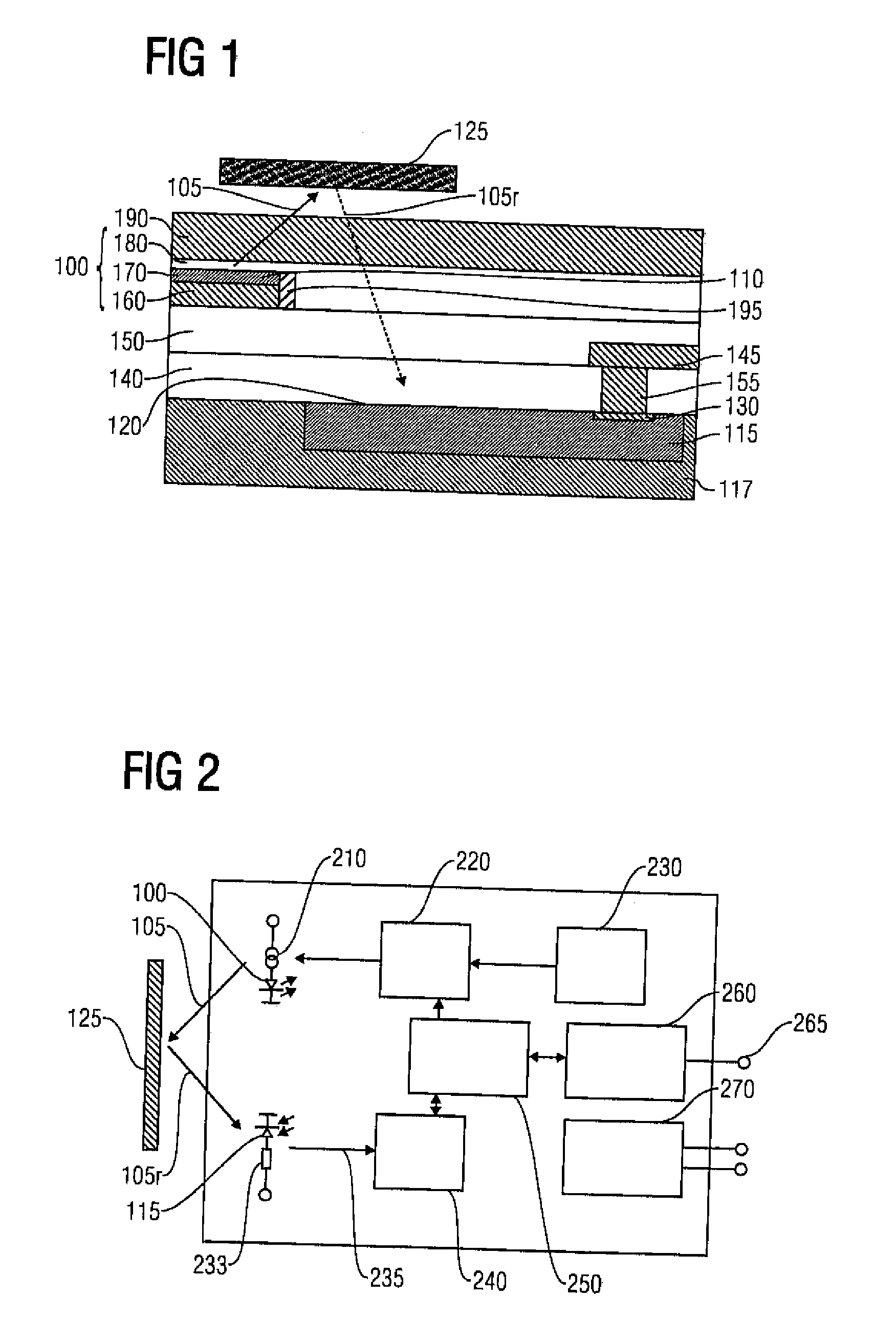 Reflex coupler with integrated organic light emitter