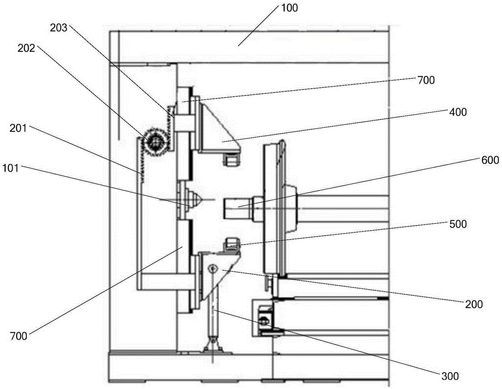 Wheel set axis automatic positioning device for wheel set maintenance