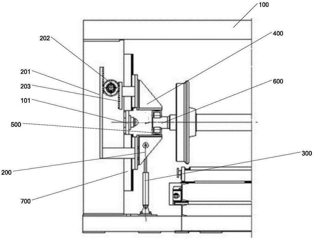 Wheel set axis automatic positioning device for wheel set maintenance