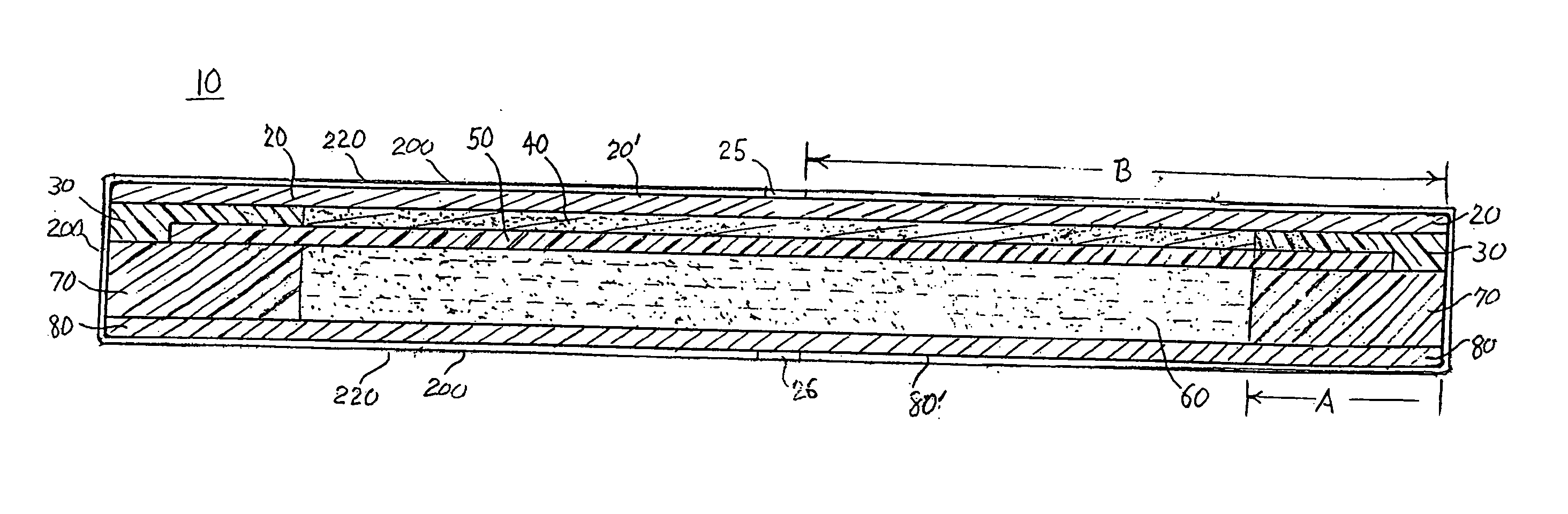 Wafer alkaline cell