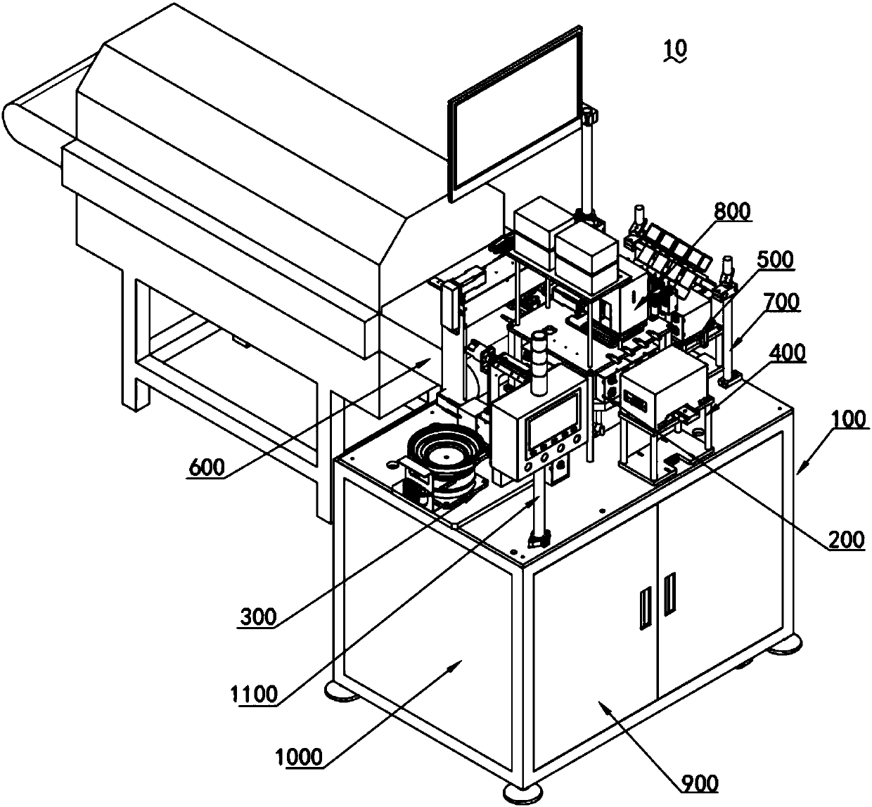 Electronic element high-efficiency vacuum gluing equipment