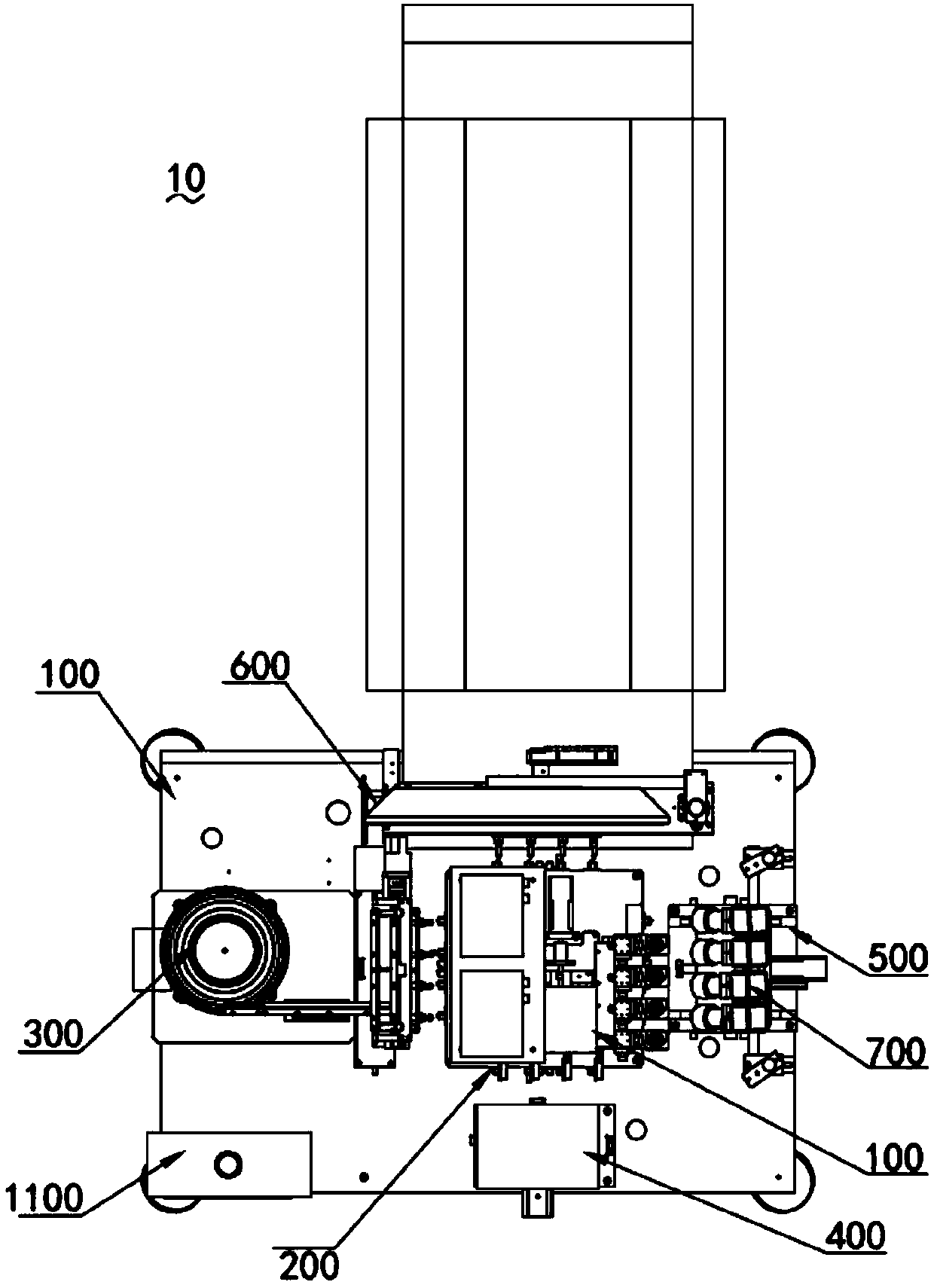 Electronic element high-efficiency vacuum gluing equipment