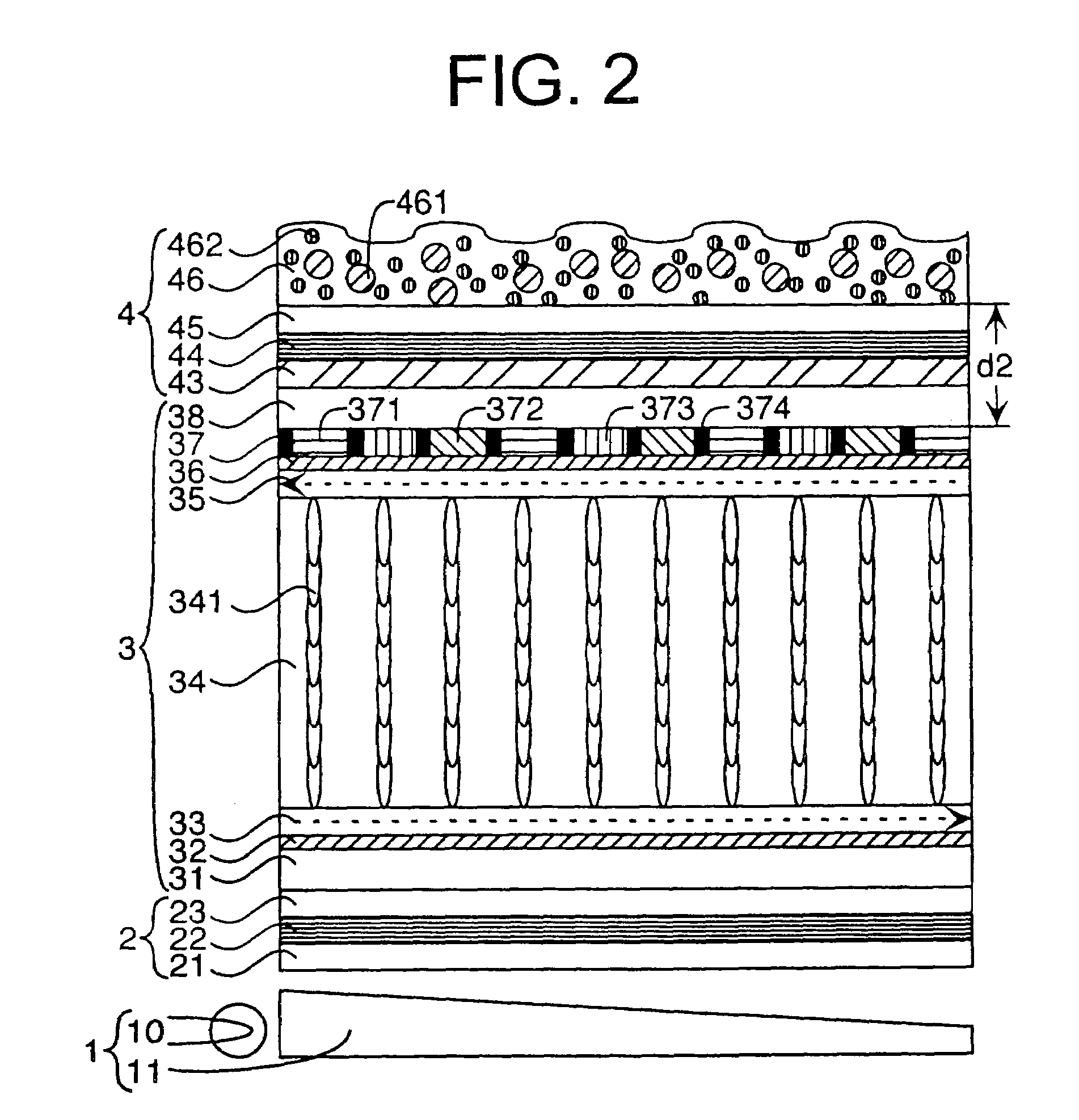 Liquid crystal display of OCB or VA mode