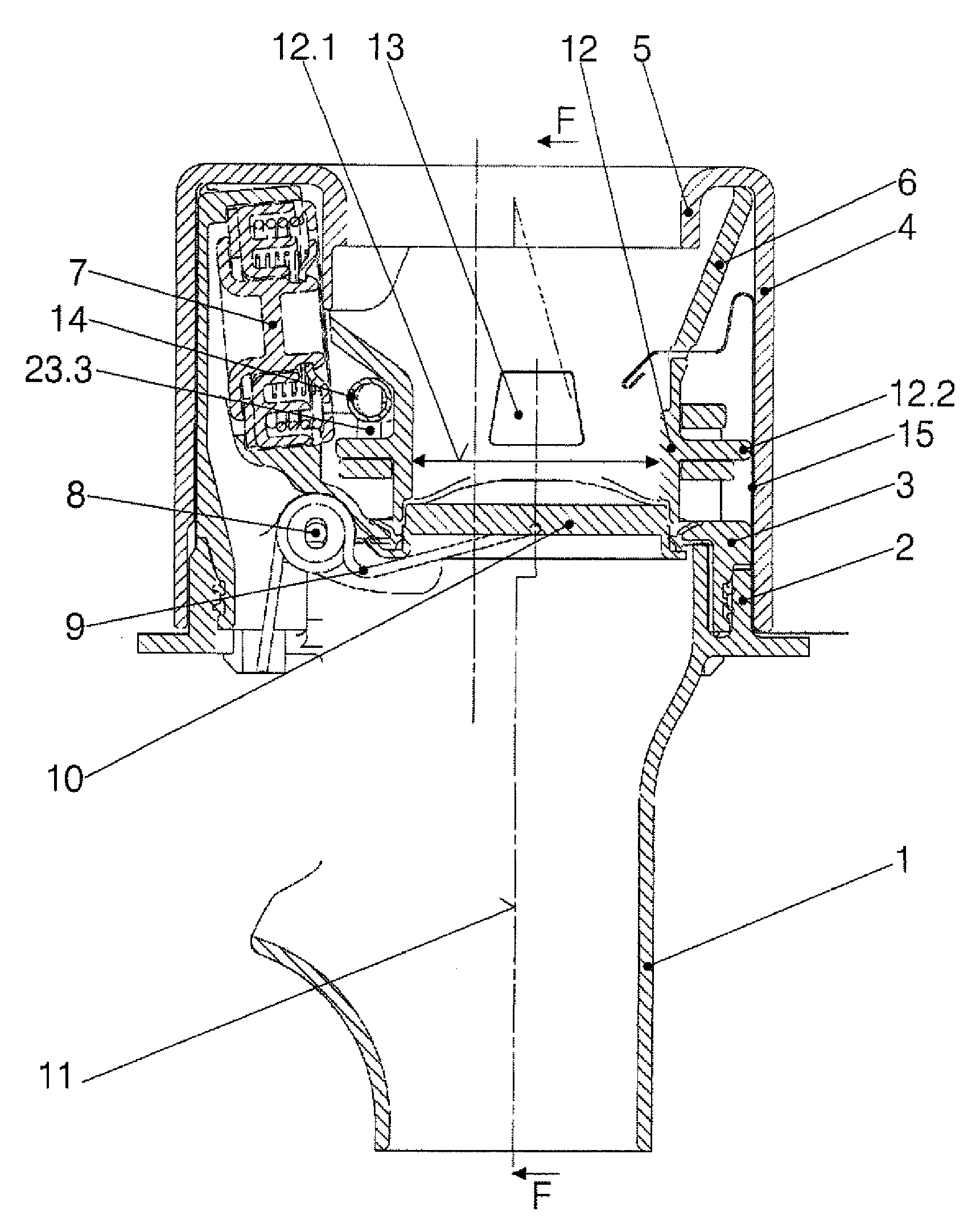 Filler neck of a fuel tank with an arrangement for preventing incorrect fueling