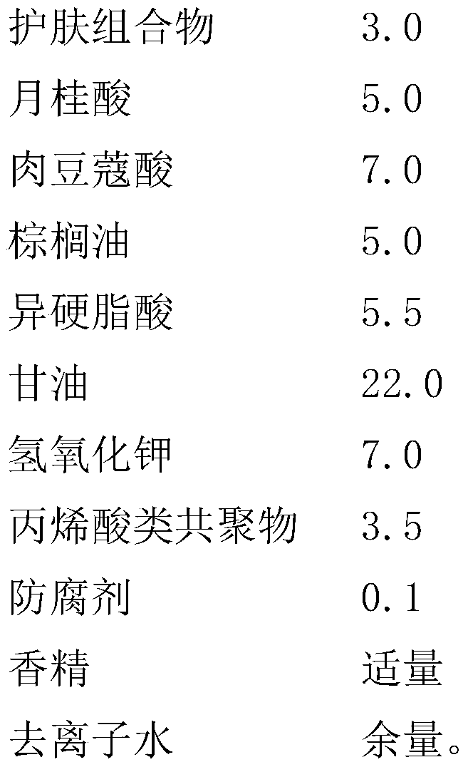 Skin care composition containing herba dendrobii extracts, and preparation method and application thereof