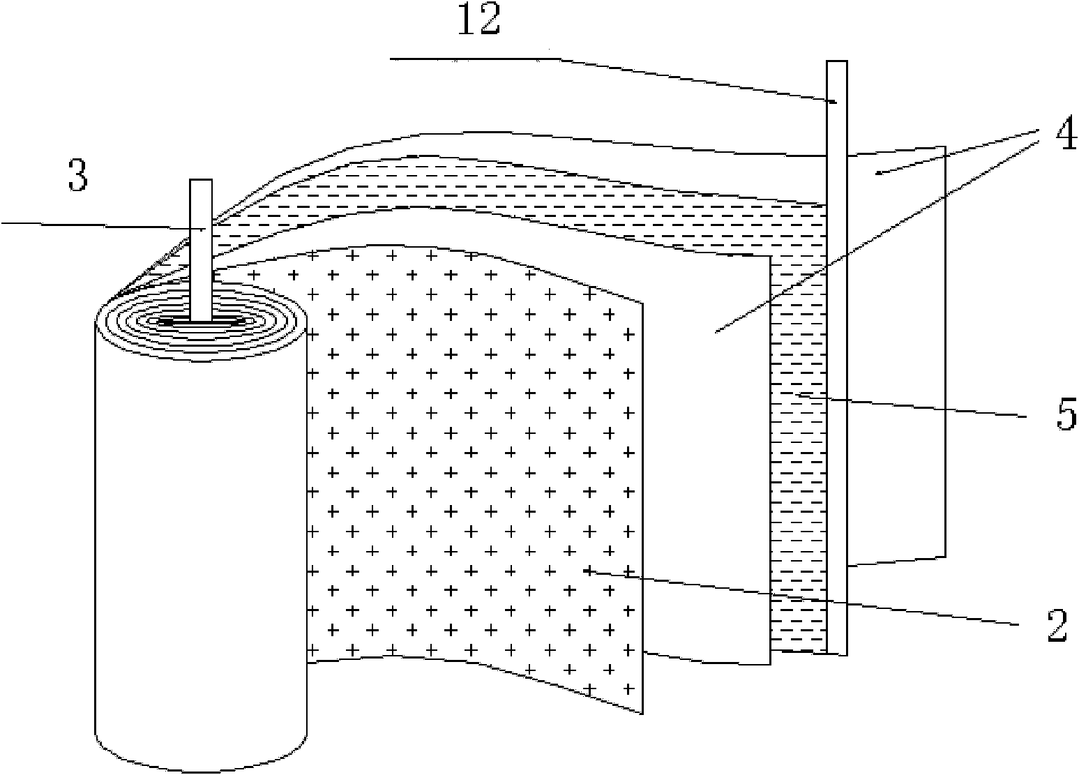 Cylindrical lithium-manganese dioxide battery structure with high capability and preparation method thereof