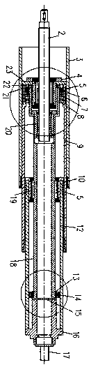 No-clearance rectilinear motion actuator with multiple-stage planetary roller screw pair