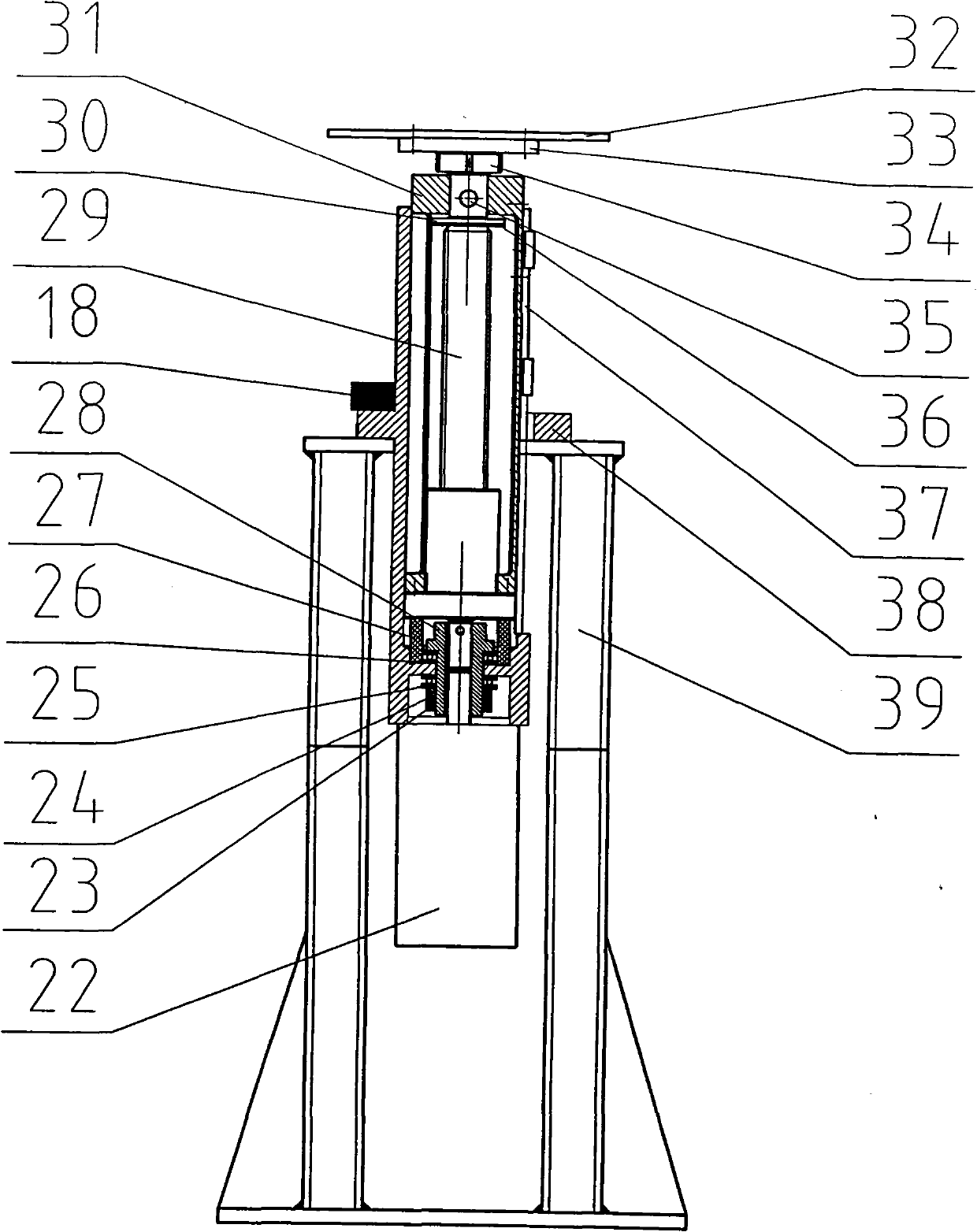 Multifunctional test bed for simulating condition by one-quarter suspension of vehicle