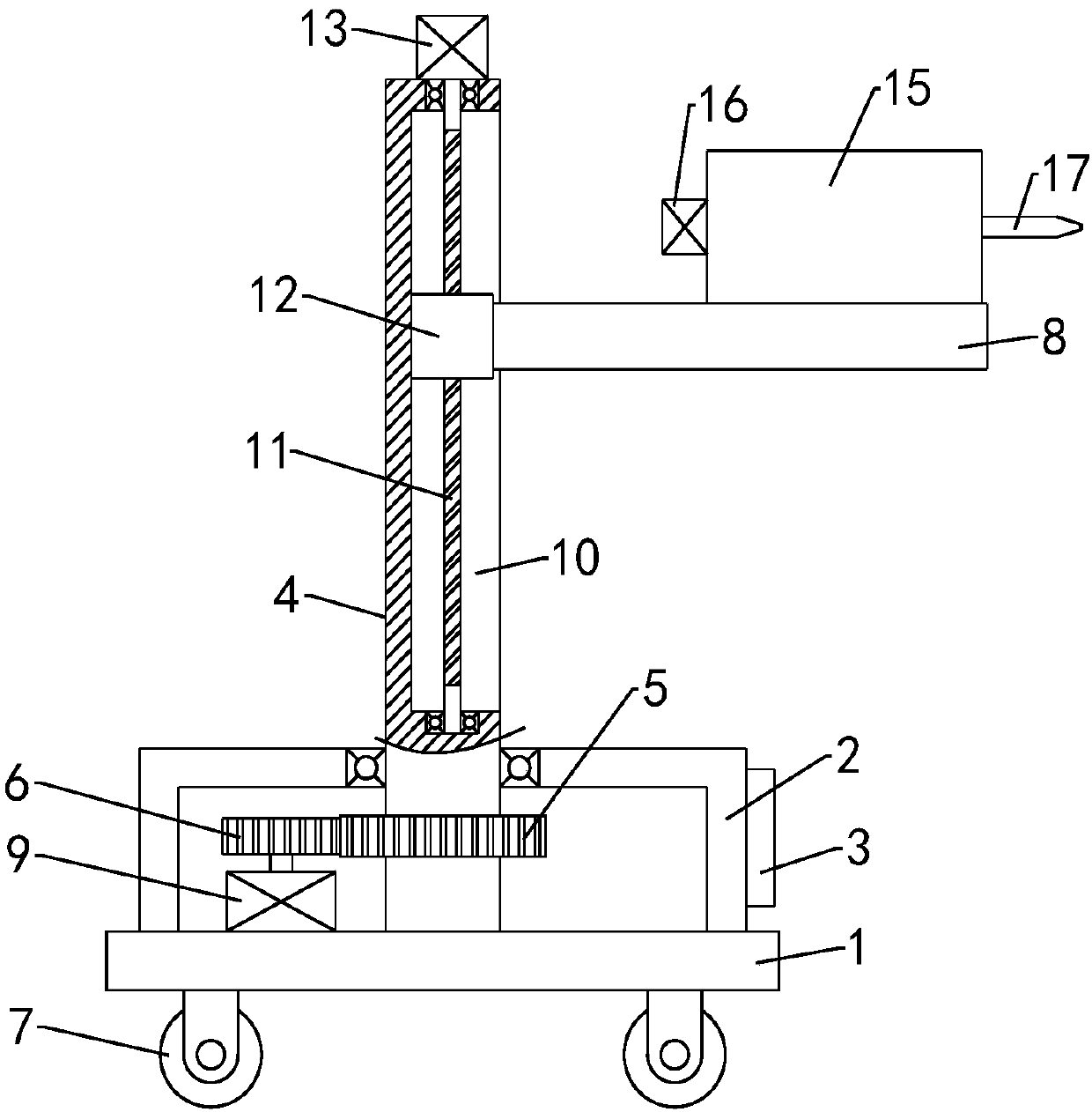 Concrete wall prefabricated drilling device for building construction