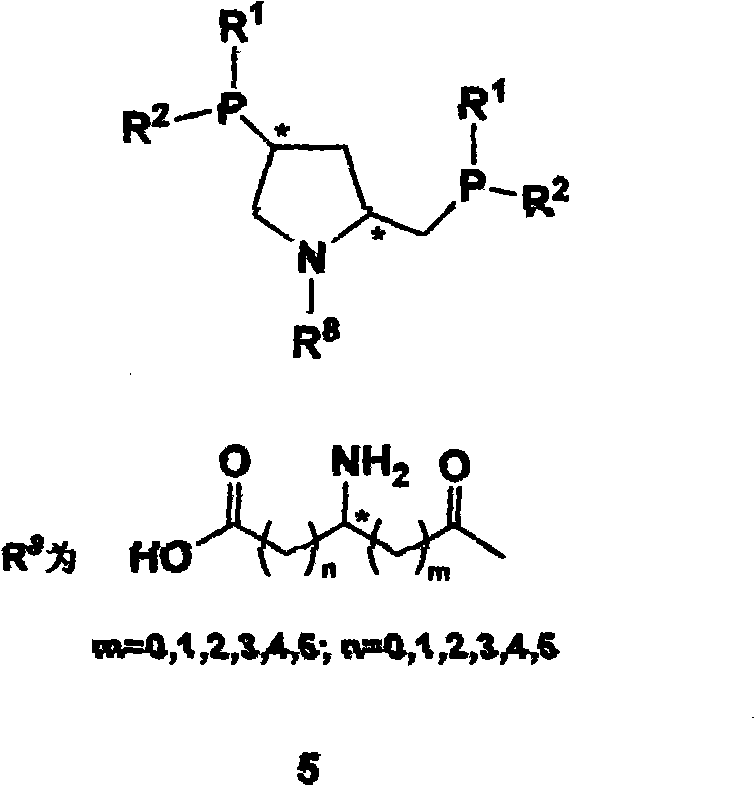 Synthesis of class of amino acid type amphoteric water-soluble chiral phosphine ligand and application thereof in asymmetric catalytic hydrogenation