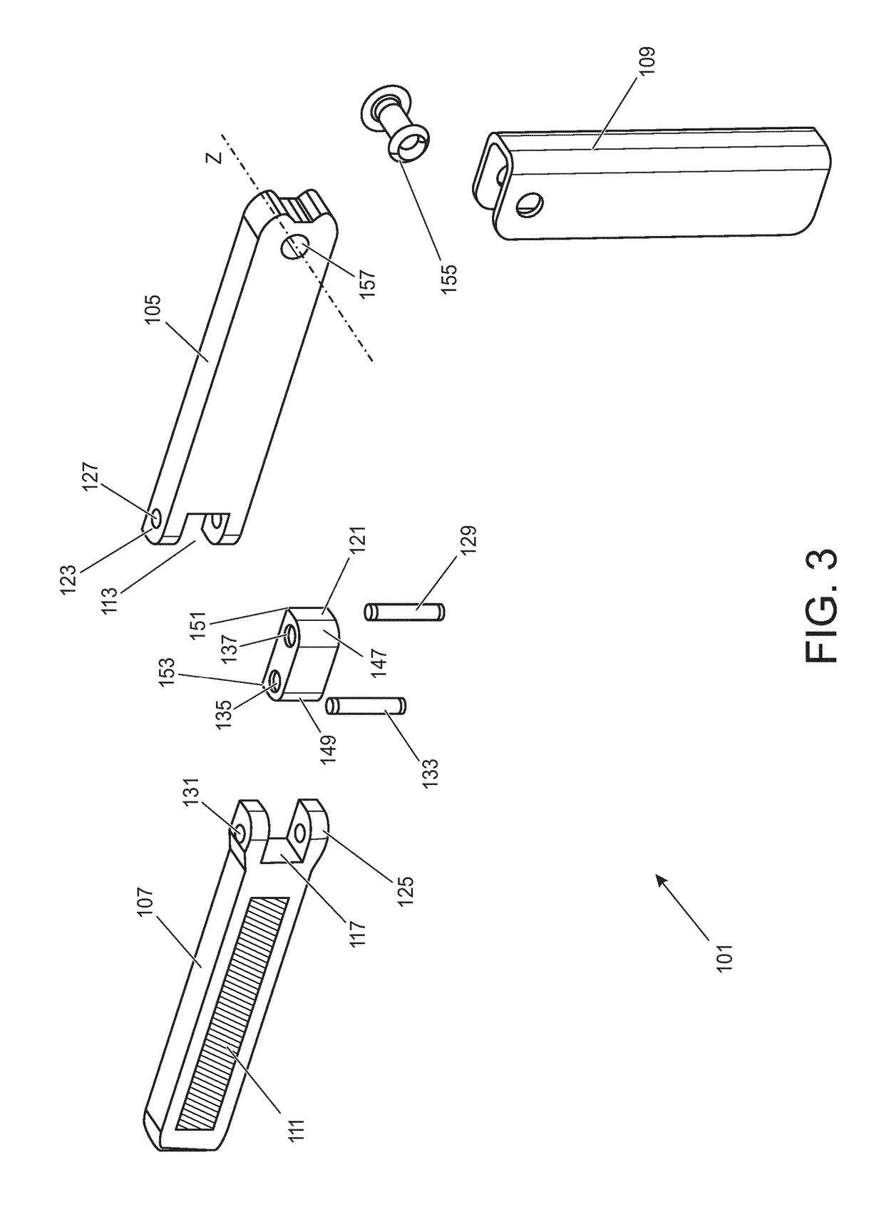 Key for operating a lock mechanism and kit of parts