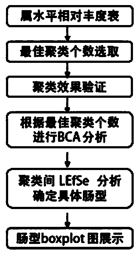 Automatic typing method based on human intestinal flora