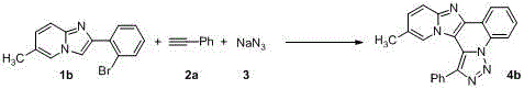 Synthesizing method of pyridino imidazo [1,2,3] triazoloquinoline compound