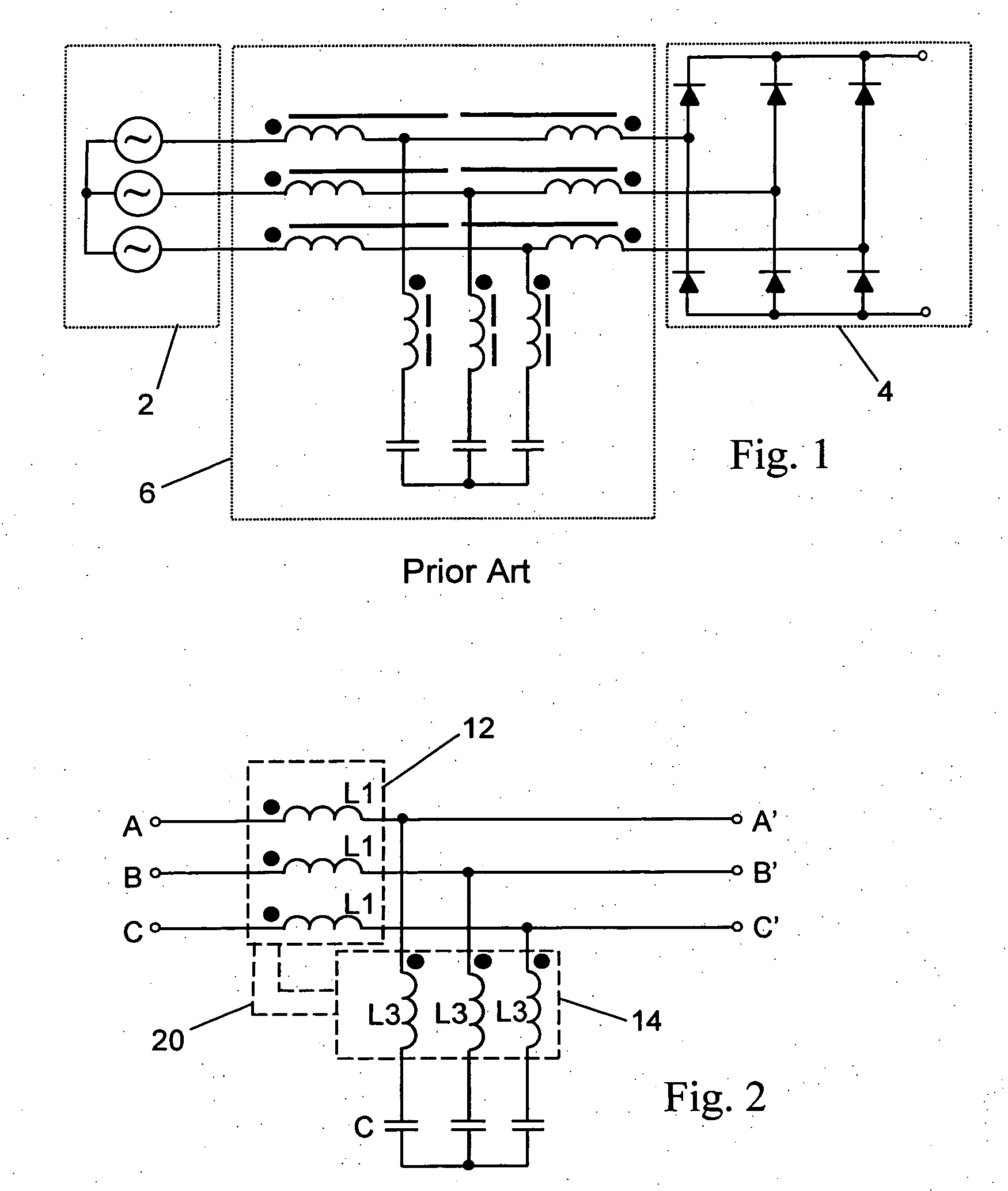 Harmonic mitigating device with magnetic shunt