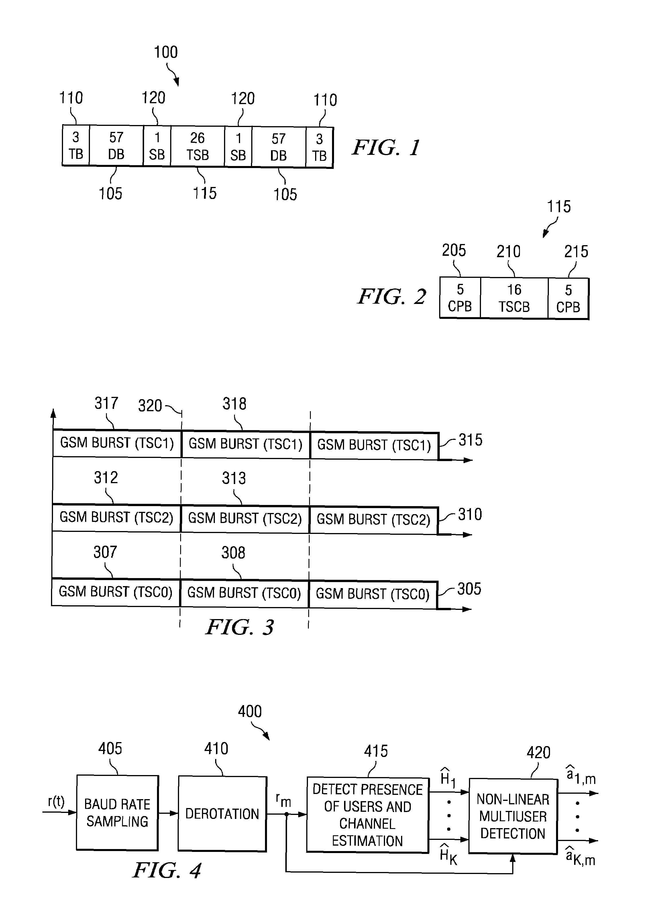 Multiuser detection for wireless communications systems in the presence of interference