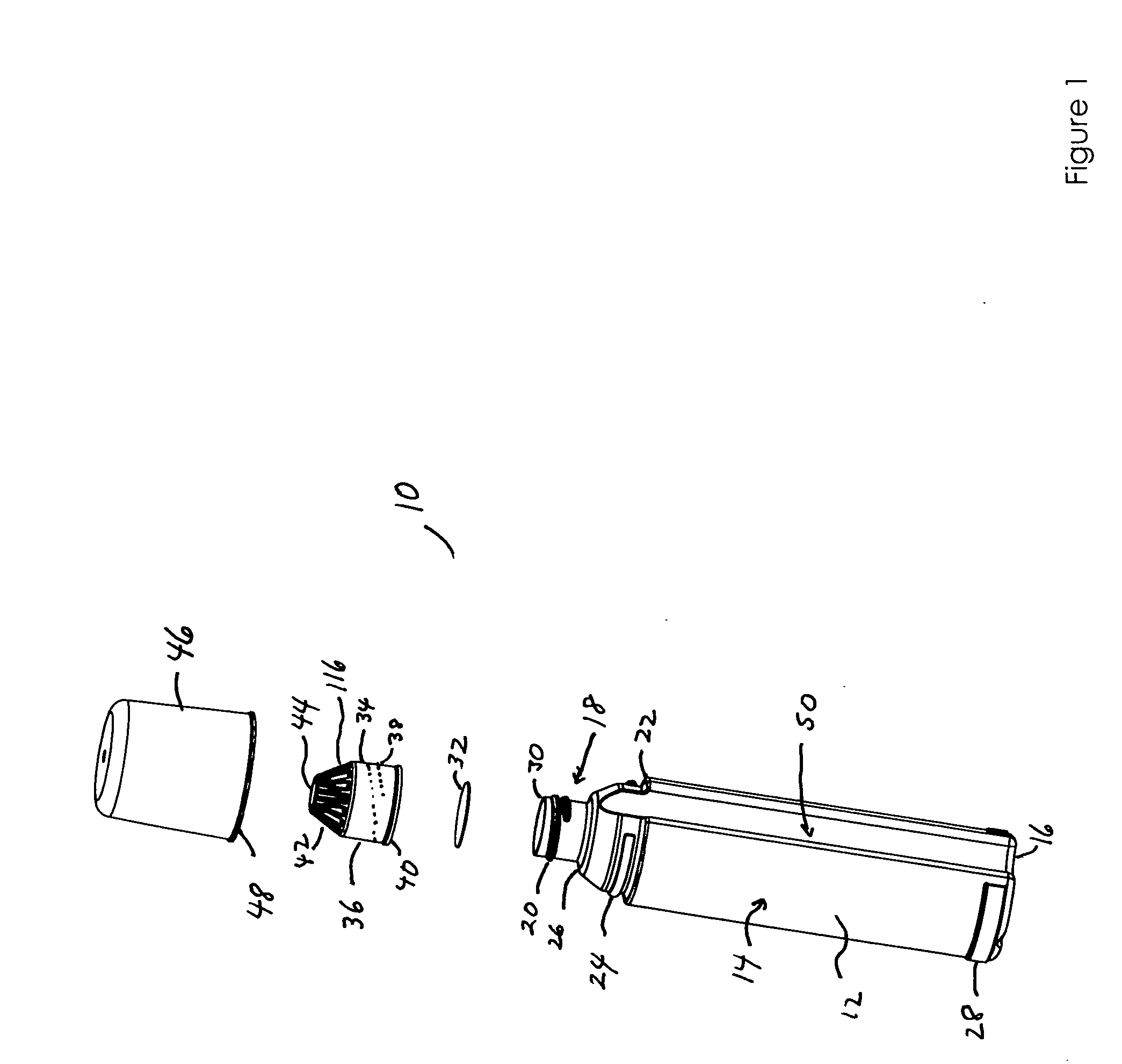 Gantry tower spraying system with cartridge/receptacle assembly