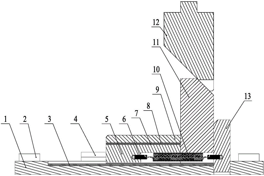 Universal supporting module used for barrel stamping die