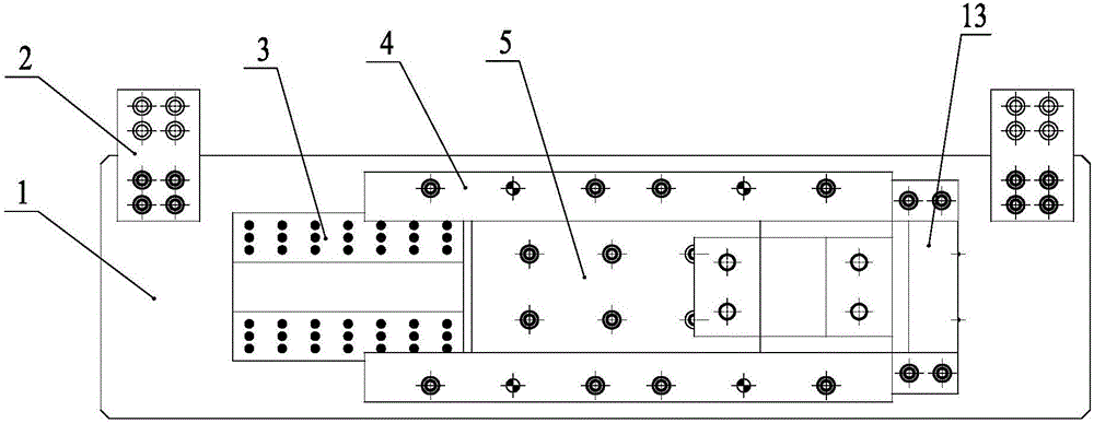 Universal supporting module used for barrel stamping die