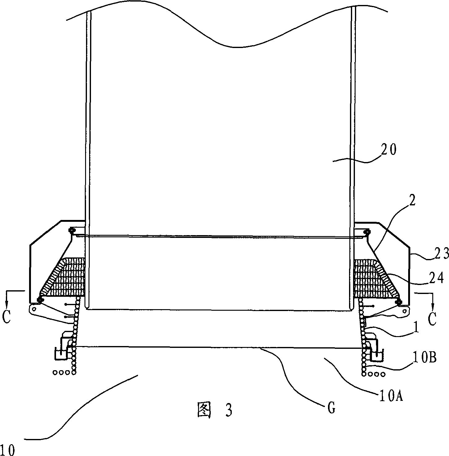 Inlet sealing and connecting device for exhaust-heating boiler